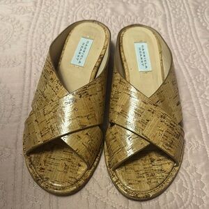 Gabriela Hearst Tan Mules with Natural Cork Base